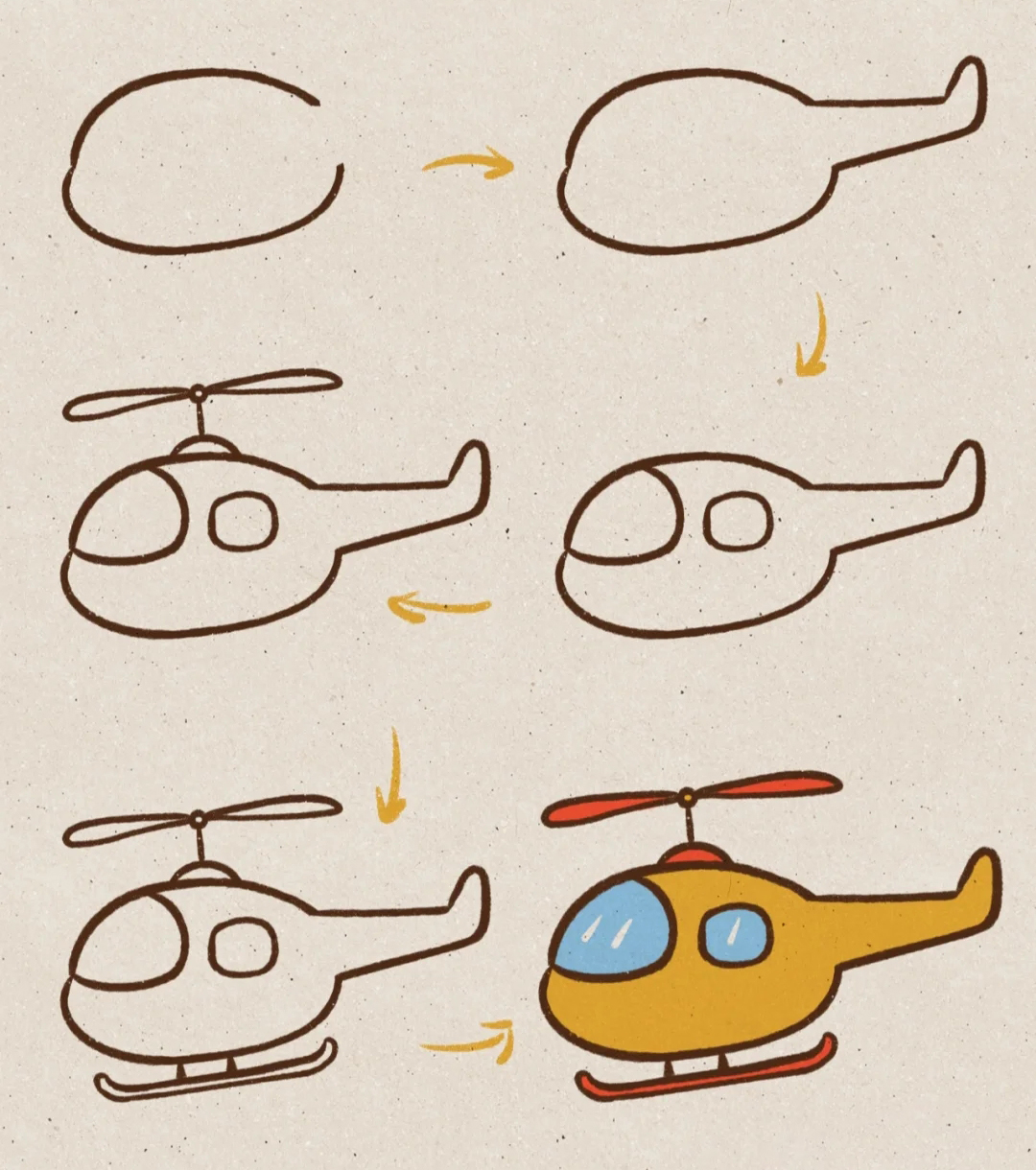 【转】直升飞机简笔画
